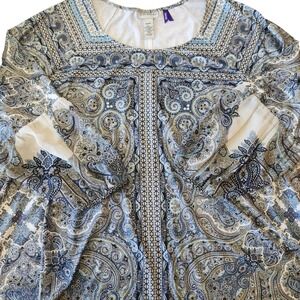Catherine's boho paisley blouse Plus size 3X womens petite